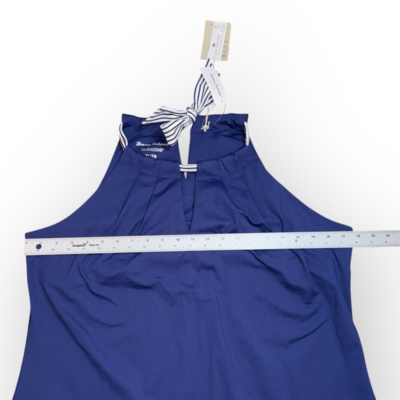 NWT TOMMY BAHAMA Aubrey Playa Del Ray Island Zone Halter Dress XL - Island Navy - Picture 12 of 13